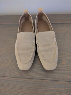 Women's Flattered Suede Slip-On Loafers in Beige